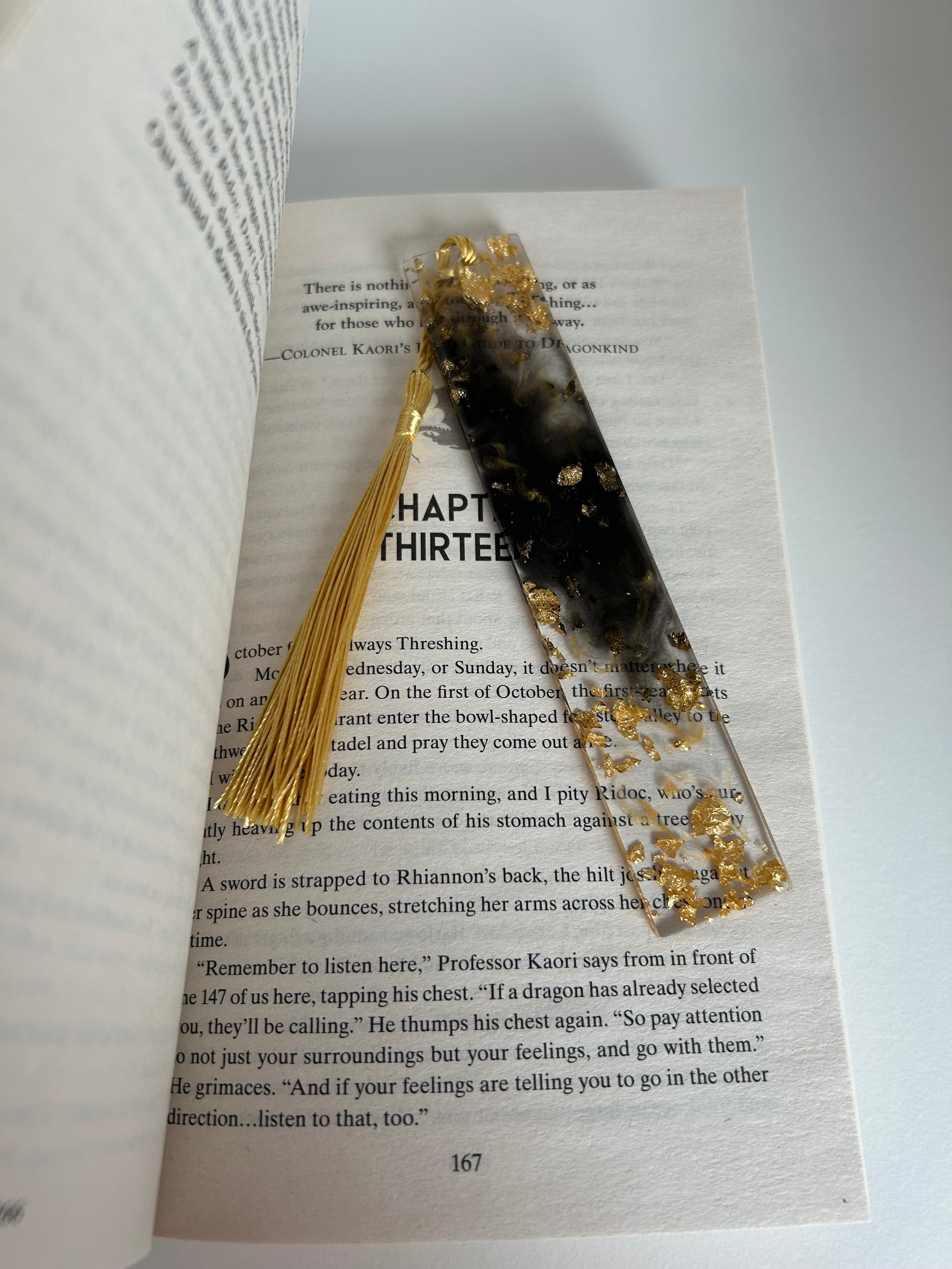 Fourth Wing Resin Bookmark