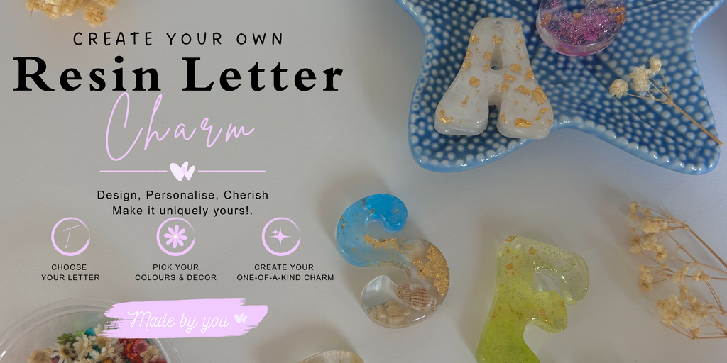 Custom Resin Letter Keyring – Personalised Initial Gift