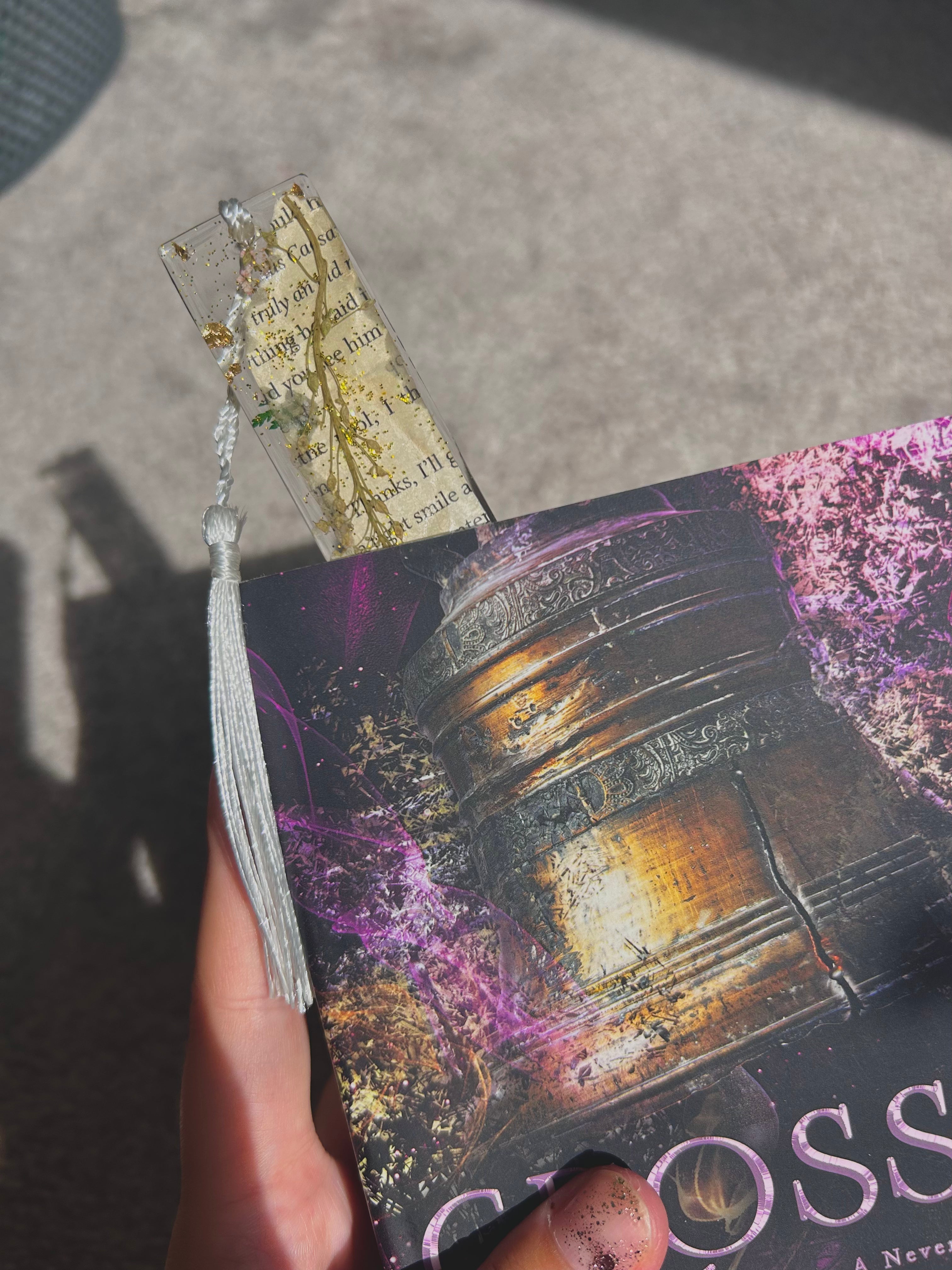 Literary Bloom - Back To School Resin Bookmark - Gift.