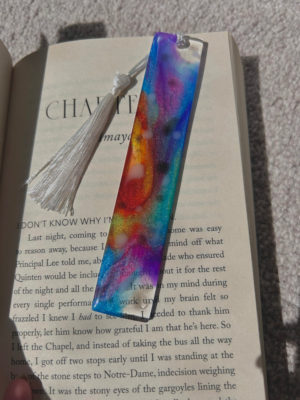 Colour Splash - Back to school - Resin Bookmark Gift.