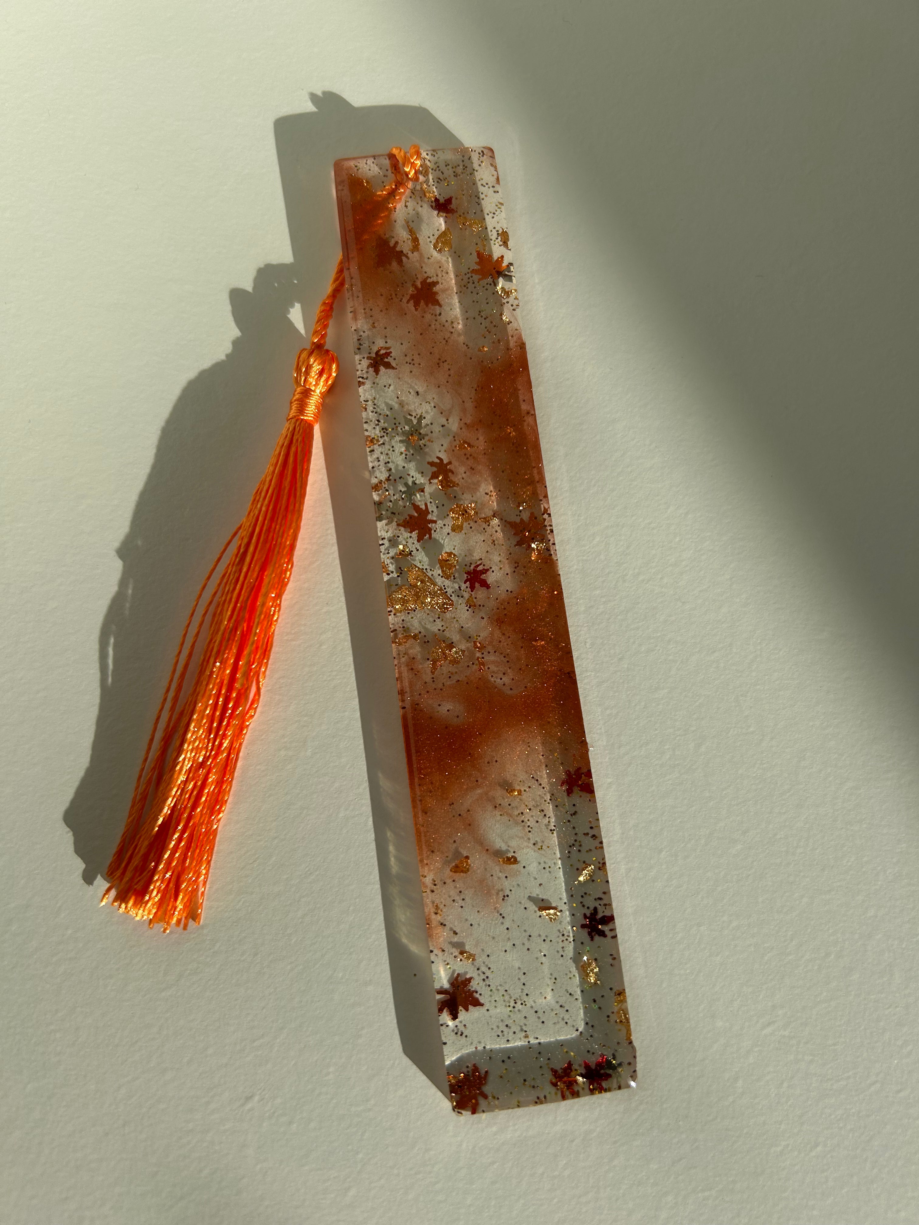 Autumn Sparkle Resin Bookmark Gift