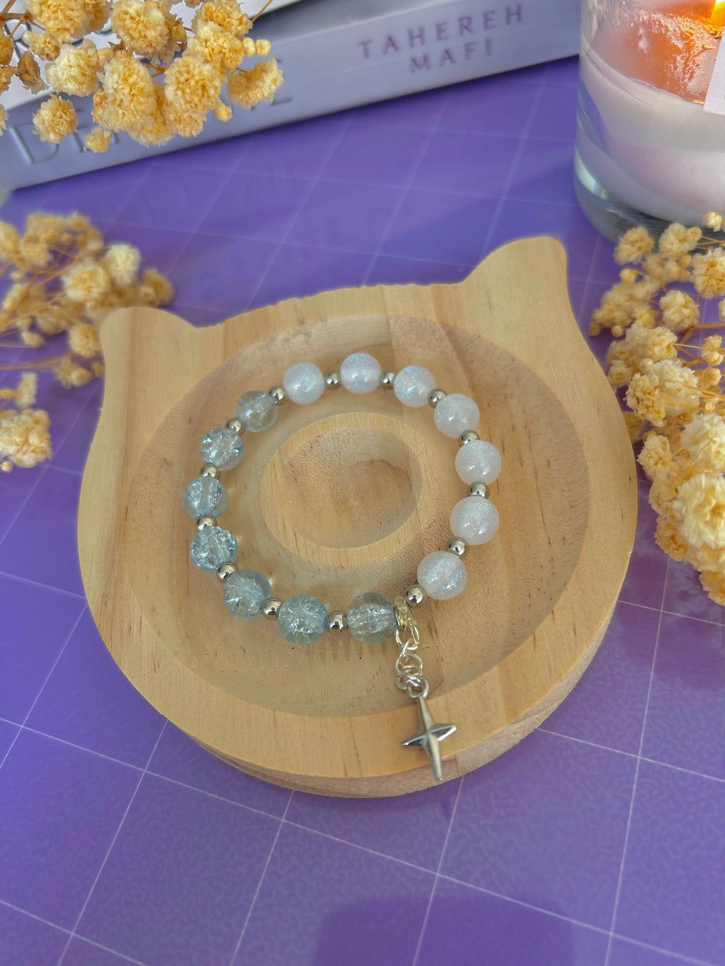 Frosted Star - Glass bead Bracelet