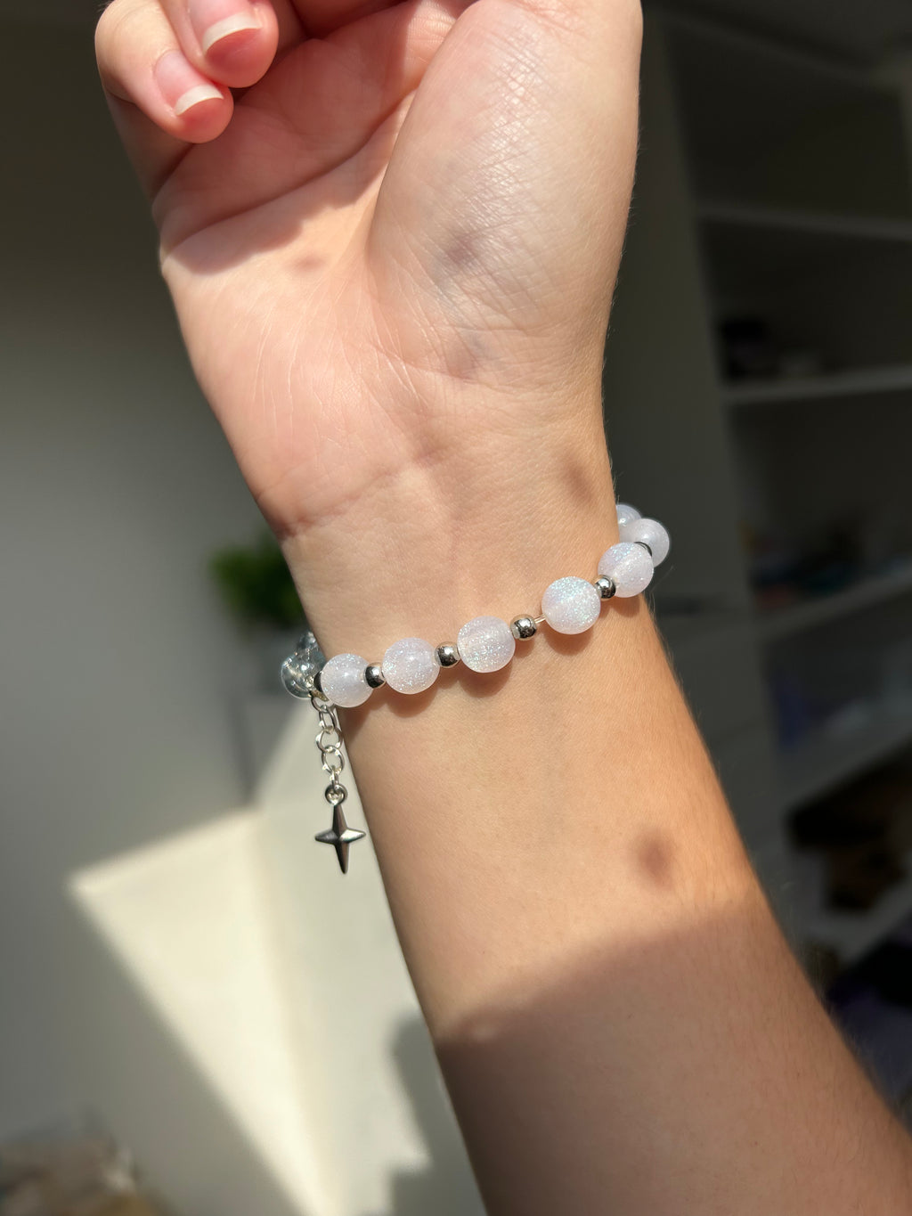 Frosted Star - Glass bead Bracelet