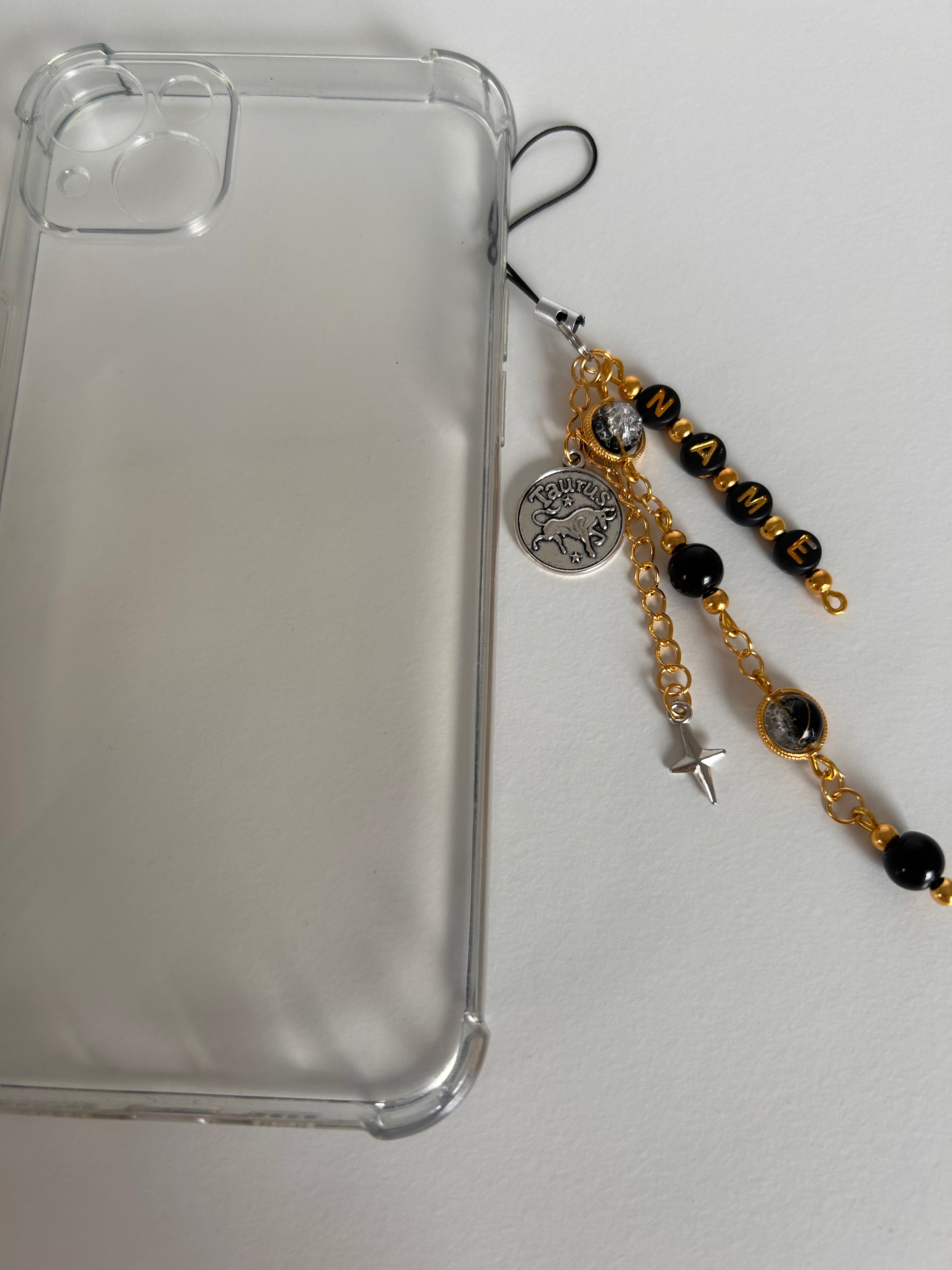 Grey Air Element Zodiac Personalisable Name Charm Sling