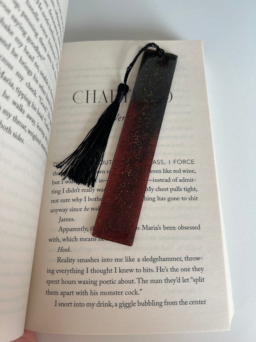 Red Fire Element Resin Bookmark