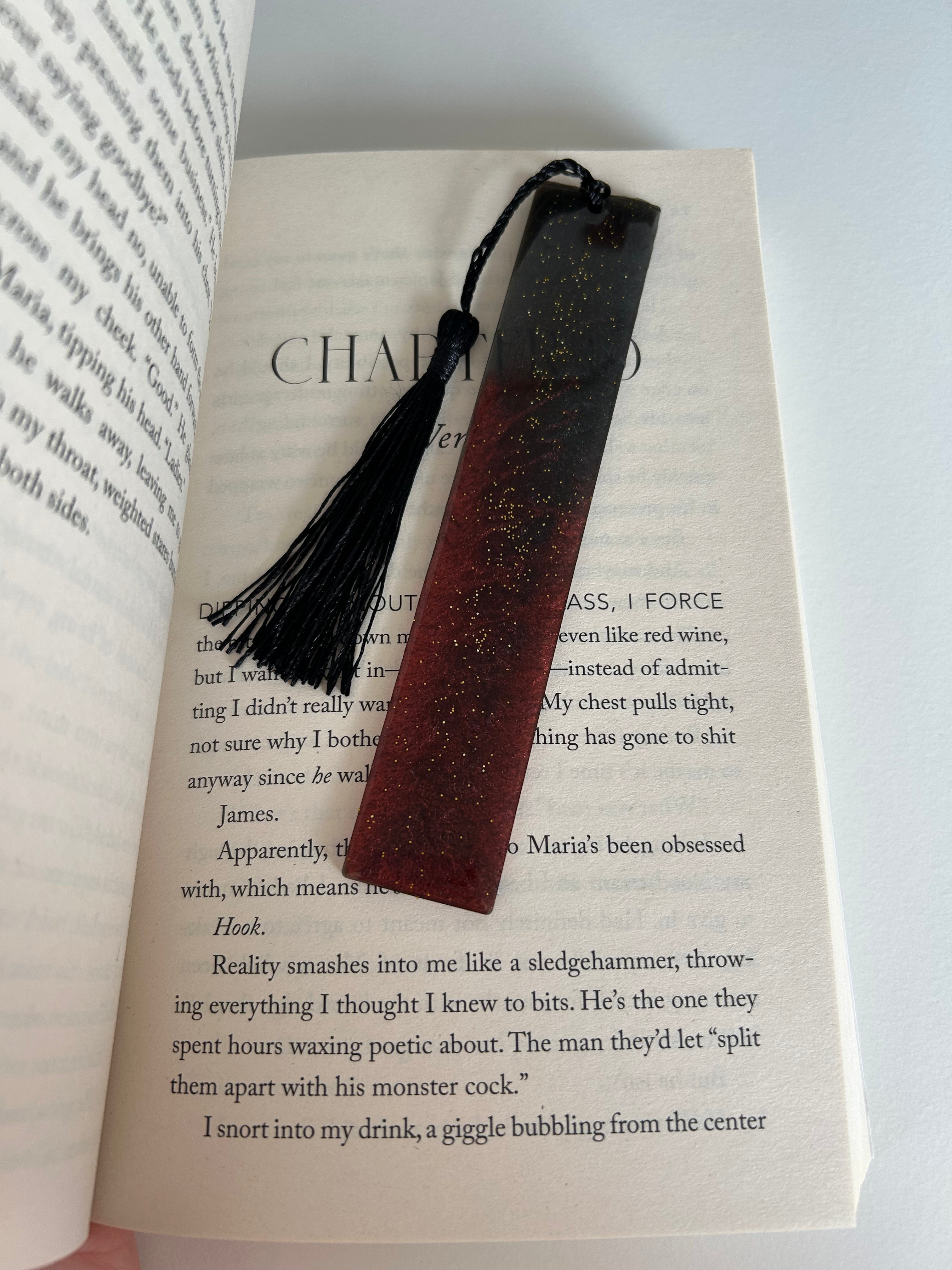 Red Fire Element Resin Bookmark