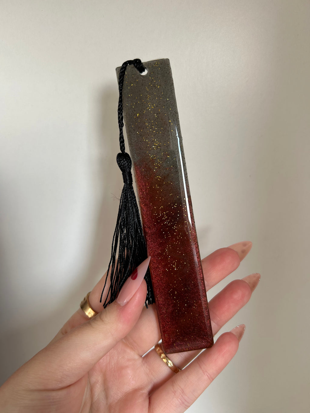 Red Fire Element Resin Bookmark