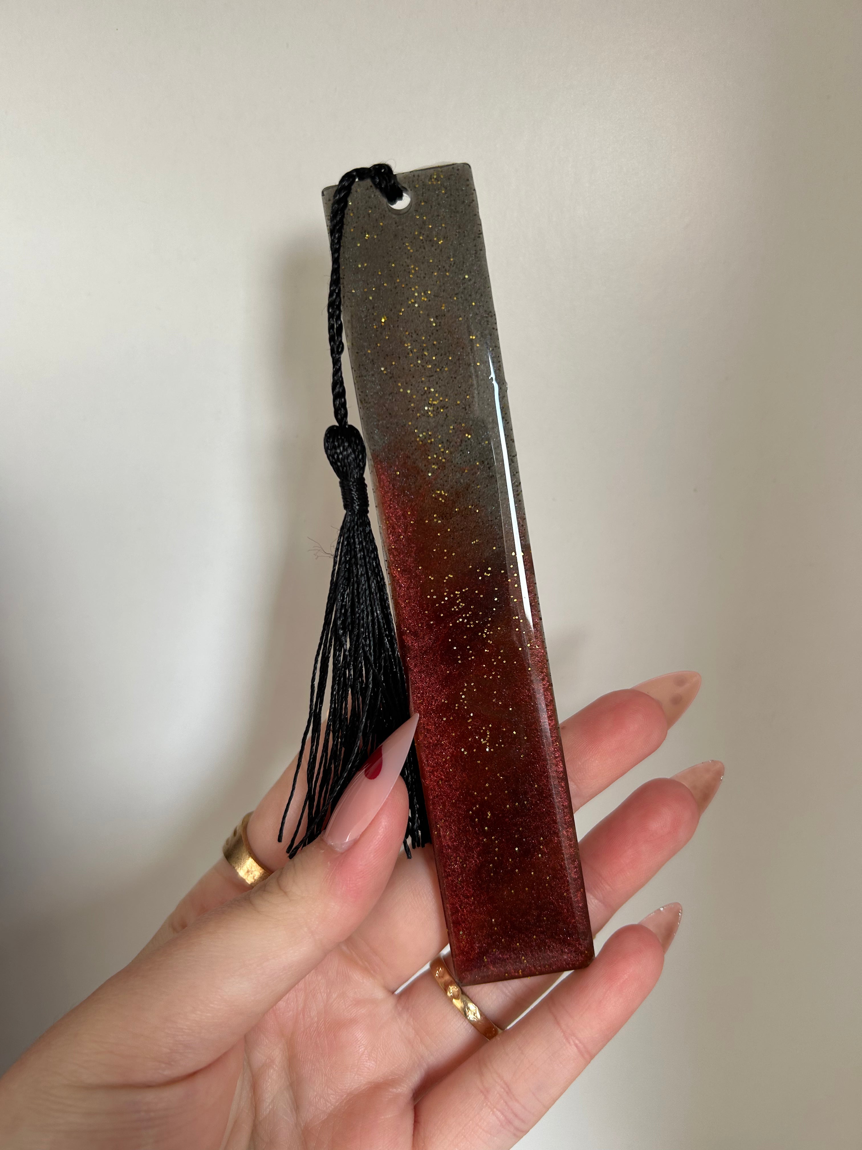 Red Fire Element Resin Bookmark