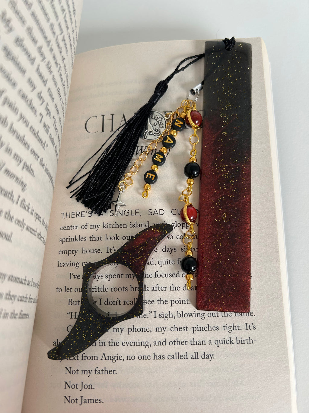 Red Fire Element Personalisable Name, Zodiac Resin Birthday Bookmark Bundle