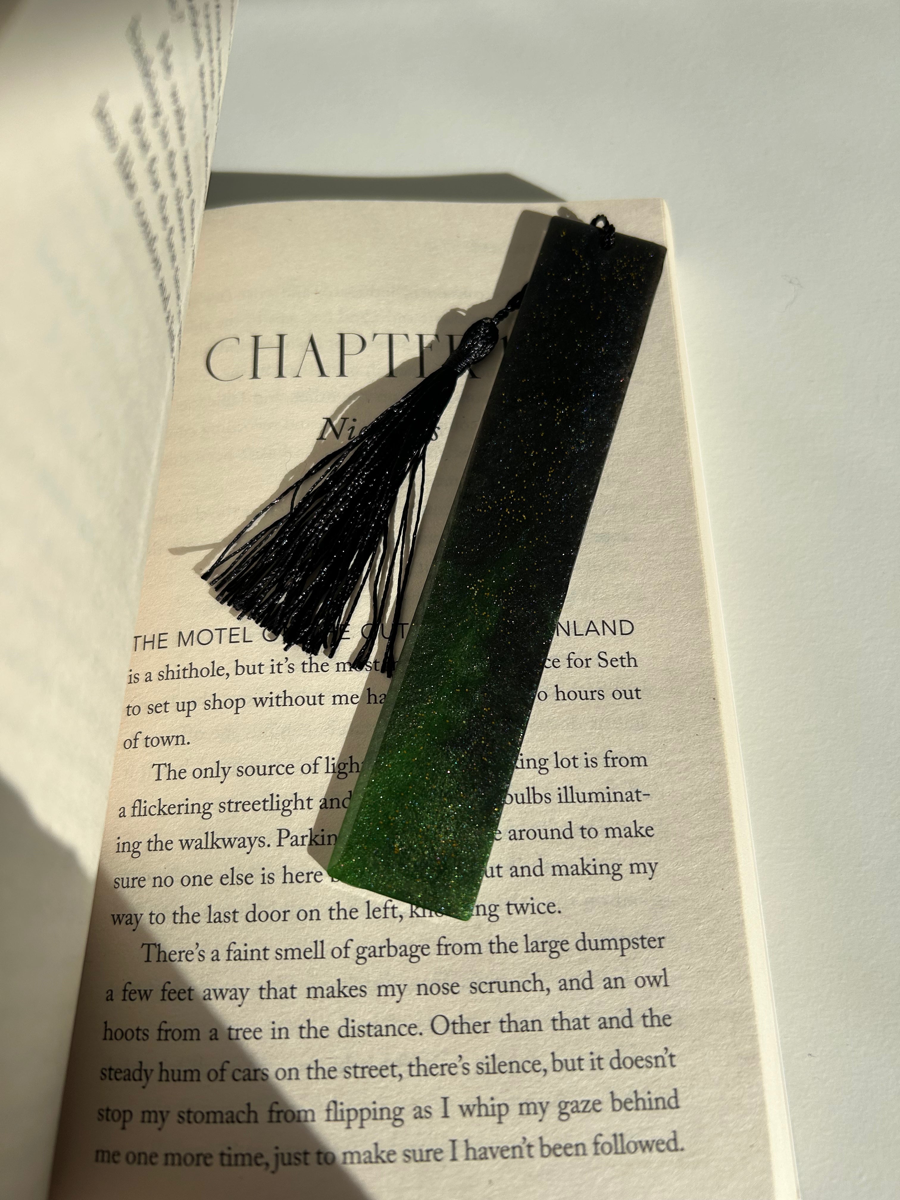 Green Earth Element Resin Bookmark