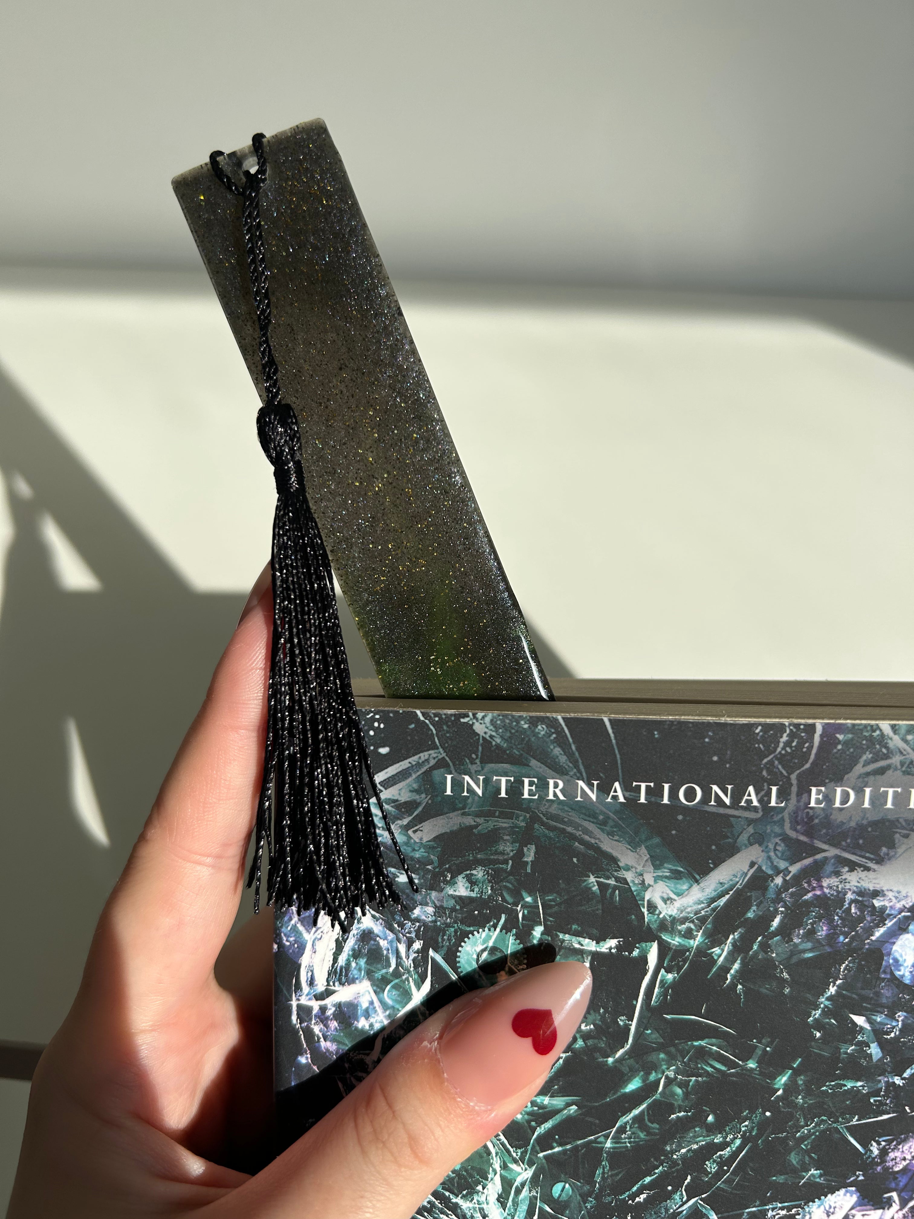 Green Earth Element Resin Bookmark