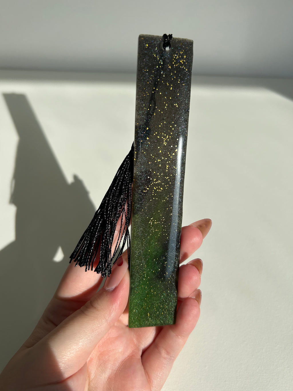 Green Earth Element Resin Bookmark