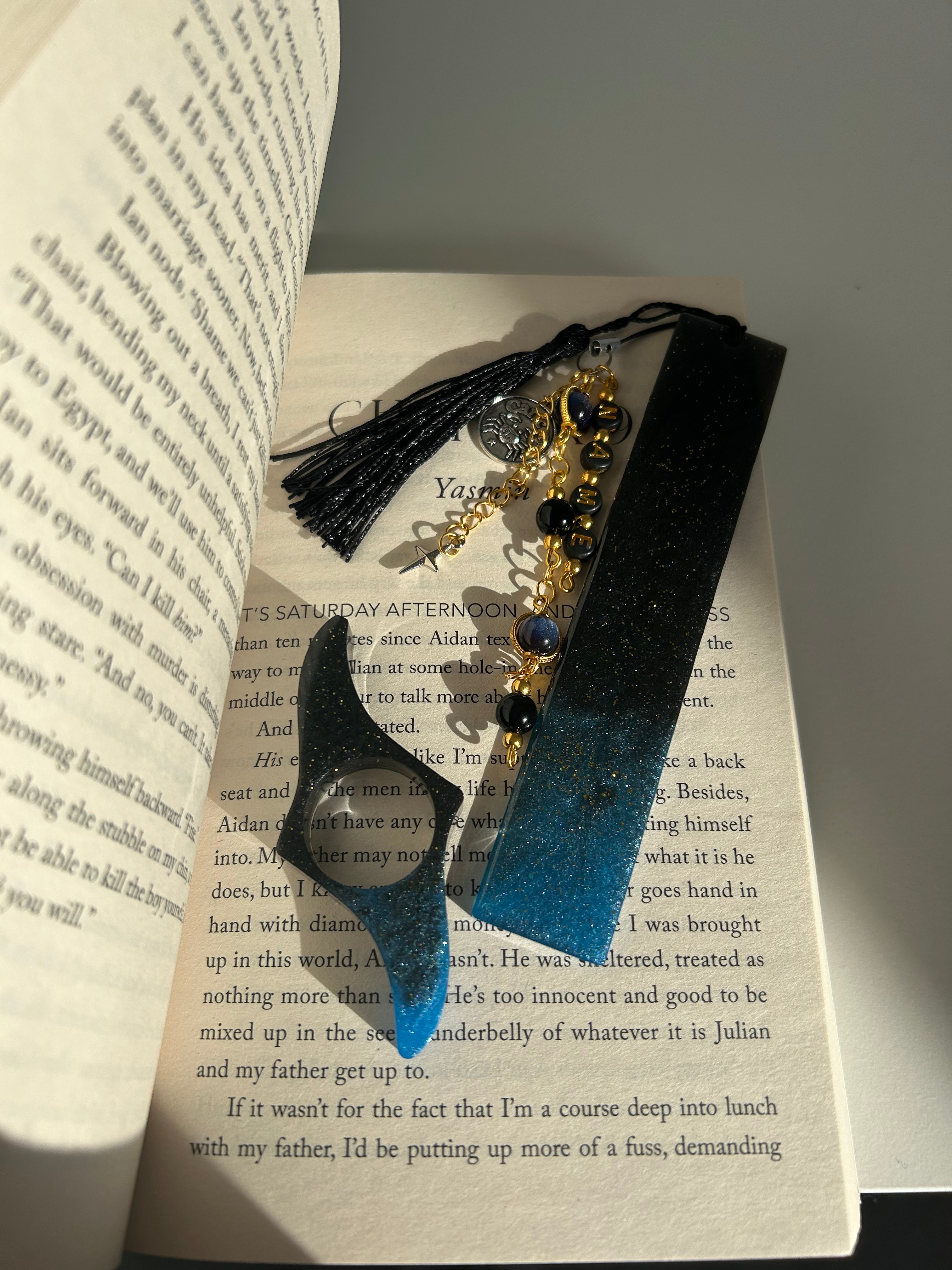 Blue Water Element Personalisable Name, Zodiac, Resin 'Birthday' Bookmark