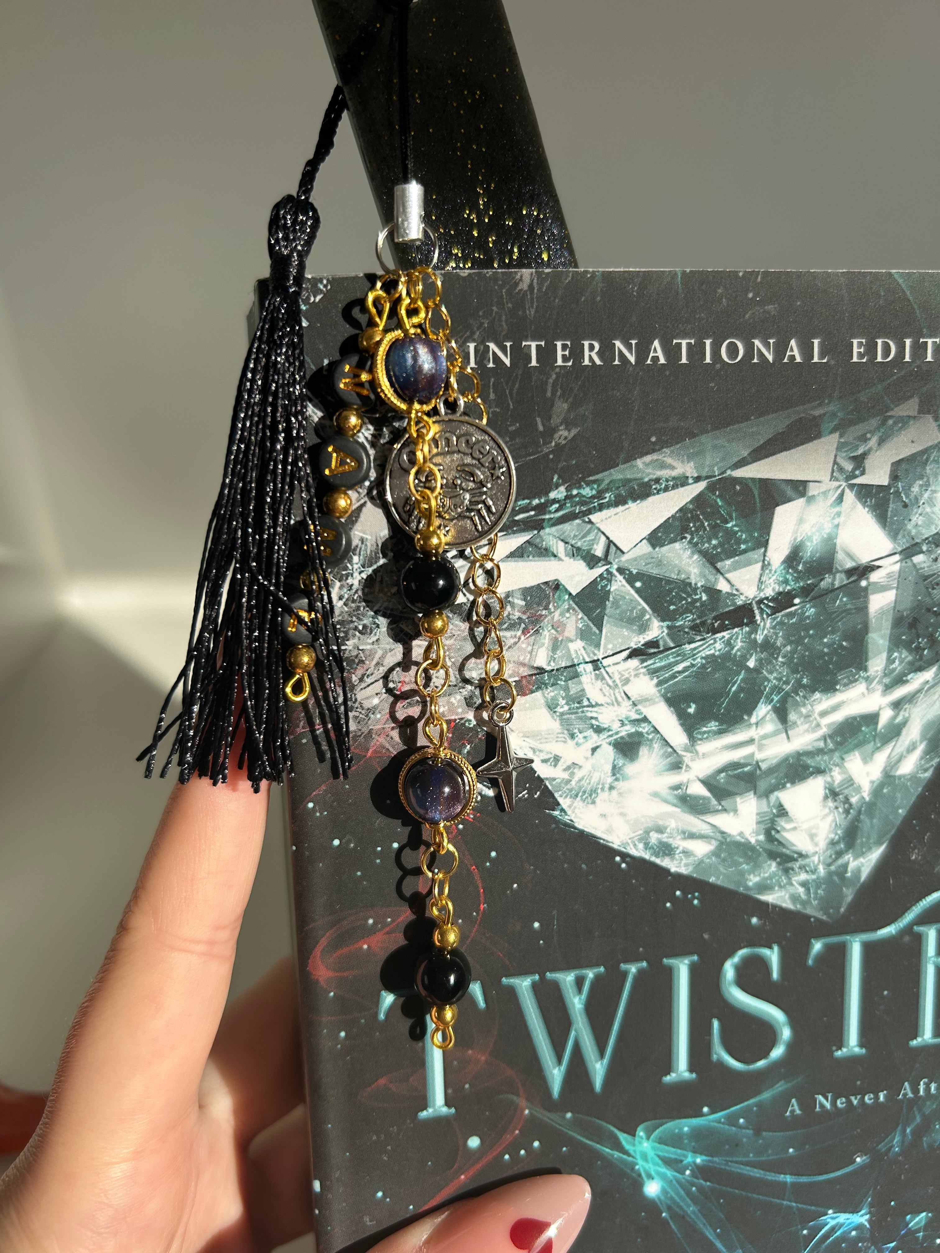 Blue Water Element Personalisable Name, Zodiac, Resin 'Birthday' Bookmark
