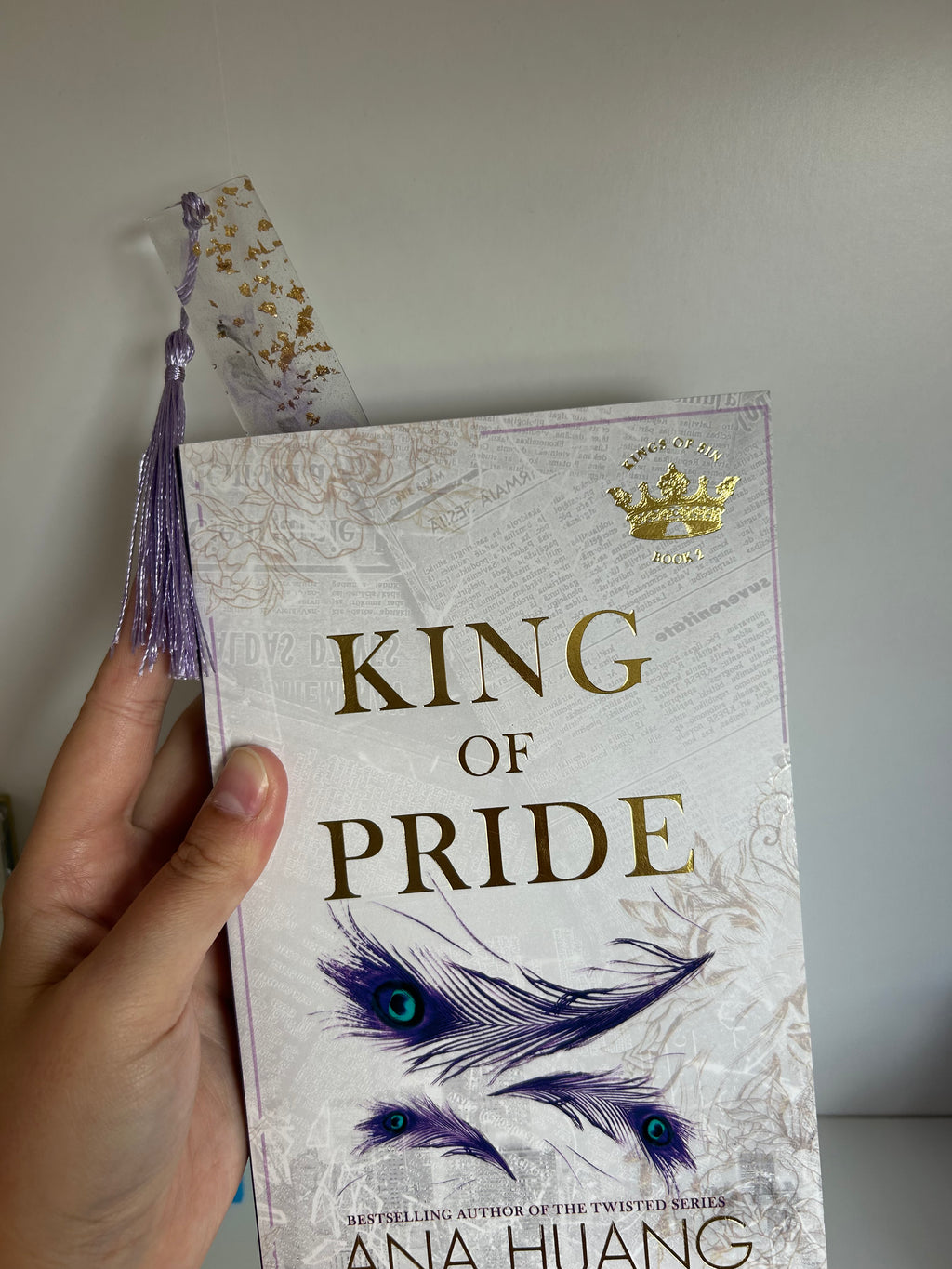 Dream Weaver Resin Bookmark - Purple and Gold leaf Design Gift