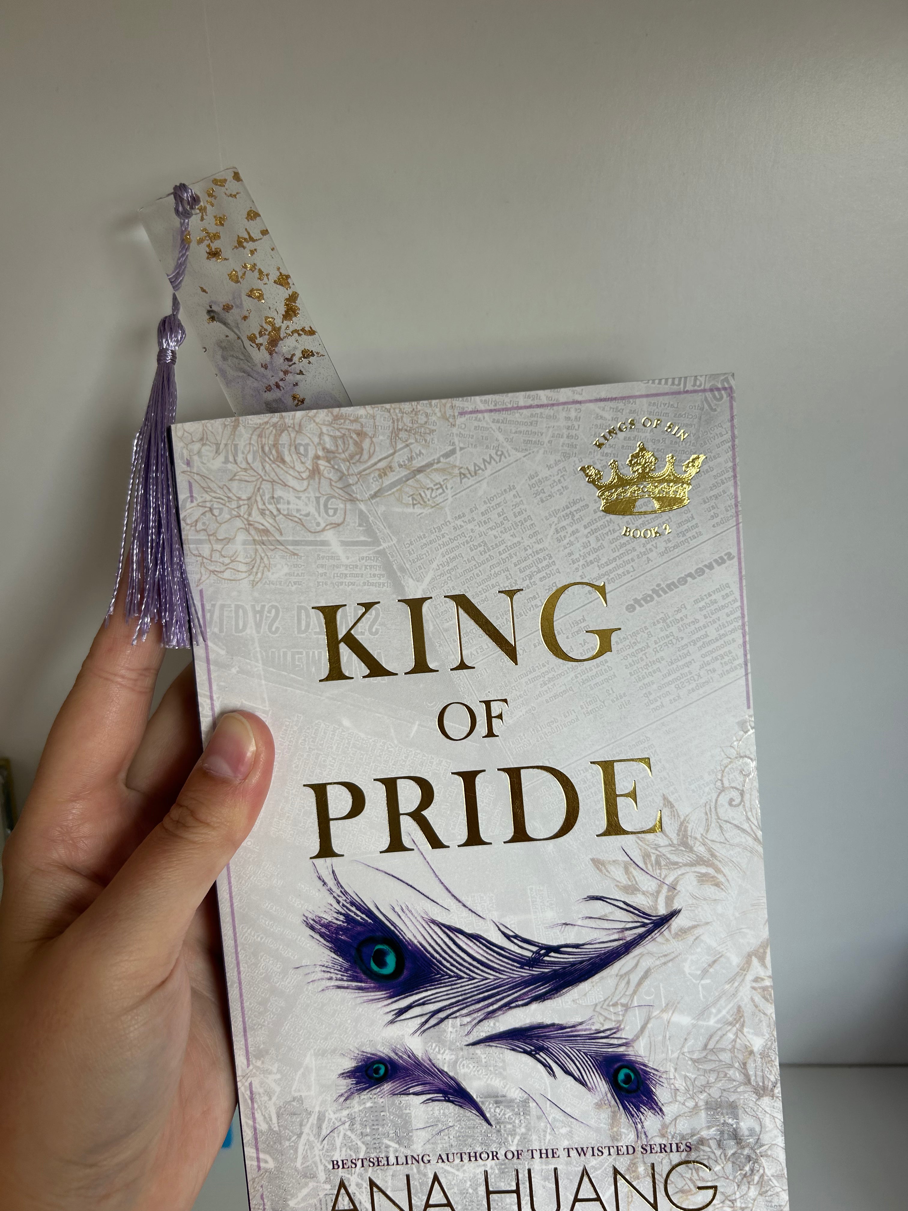Dream Weaver Resin Bookmark - Purple and Gold leaf Design Gift