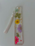 Lucky meadow, Colourful Flower Resin Bookmark, Personalisable Name, Gift