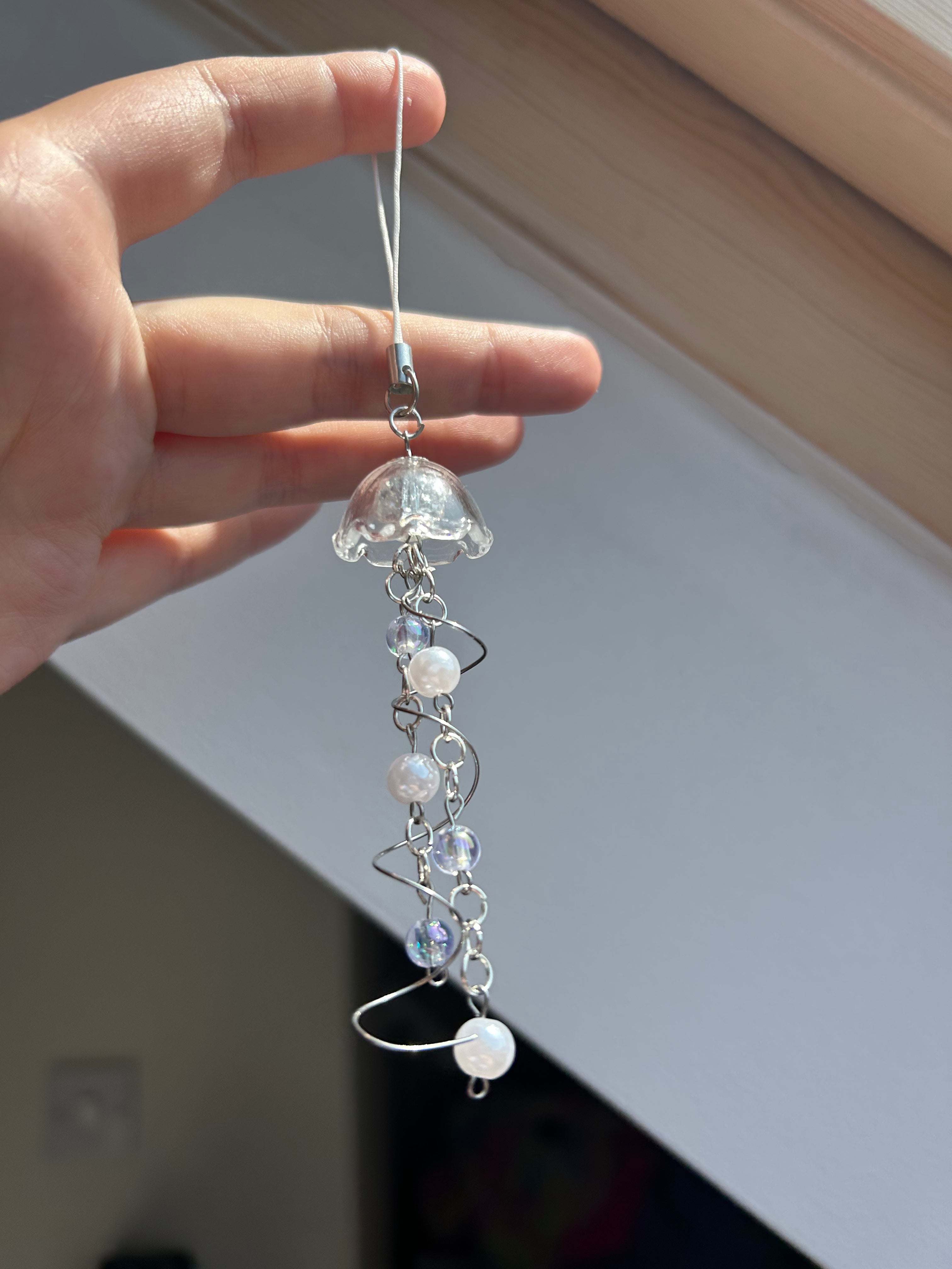 Translucent Jellyfish Phone, bag or Key Accessory Gift