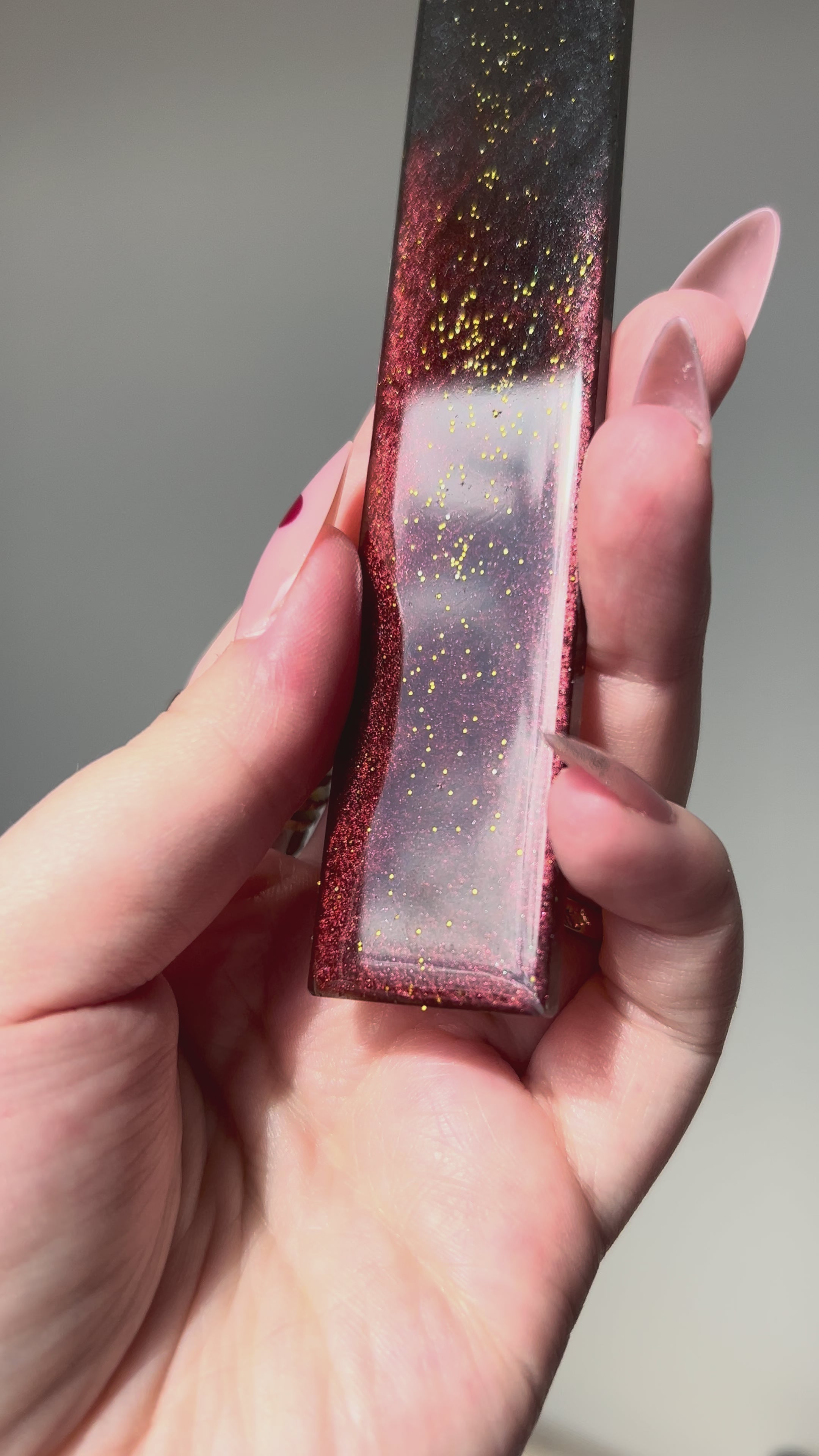 Red Fire Element Resin Bookmark
