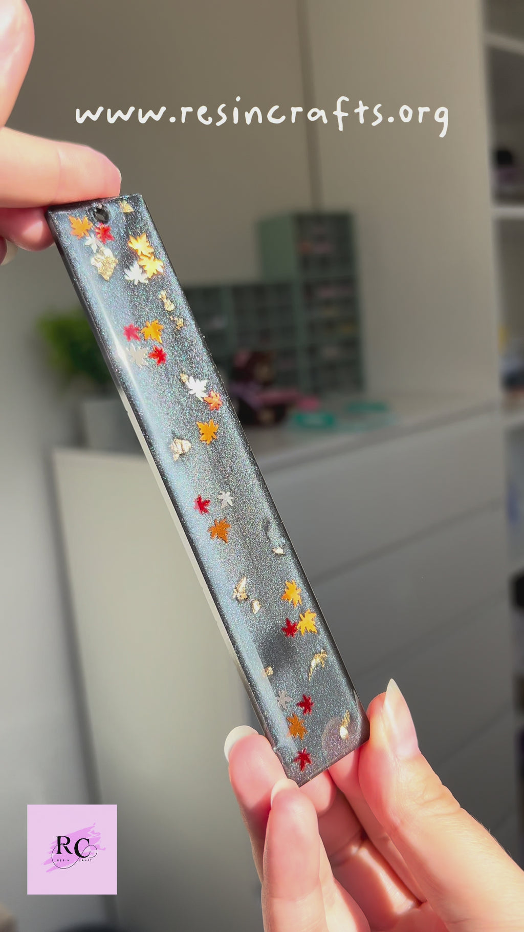 Midnight Autumn - Resin Bookmark gift