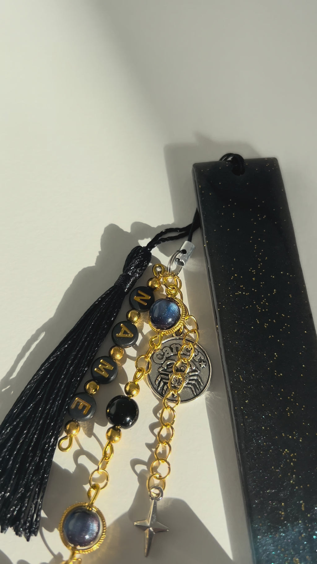 Blue Water Element Personalisable Name, Zodiac, Resin 'Birthday' Bookmark