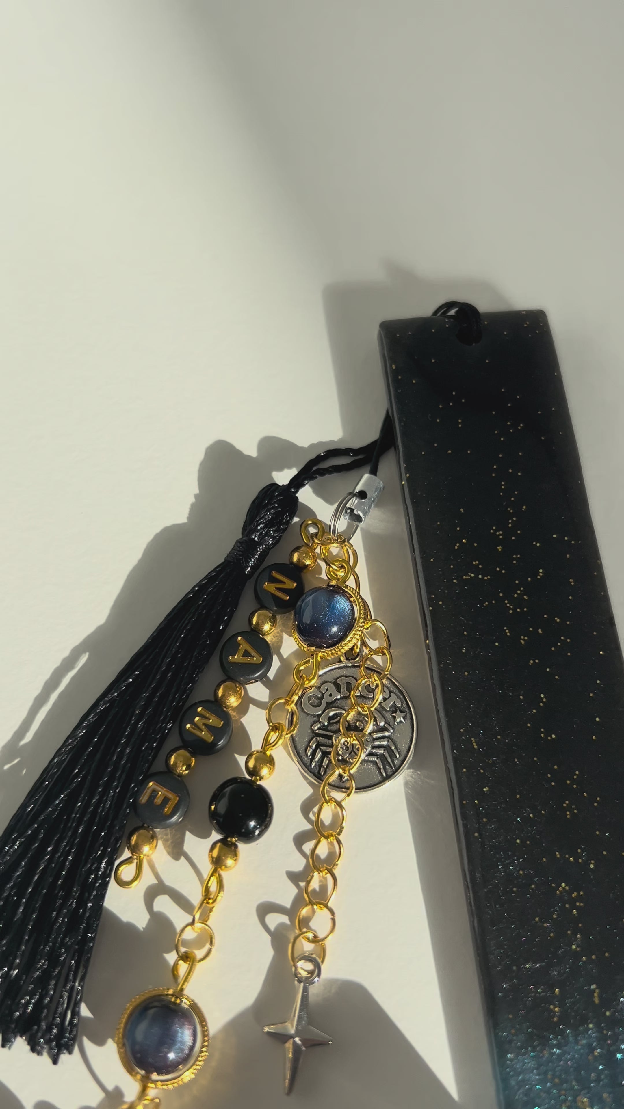 Blue Water Element Personalisable Name, Zodiac, Resin 'Birthday' Bookmark
