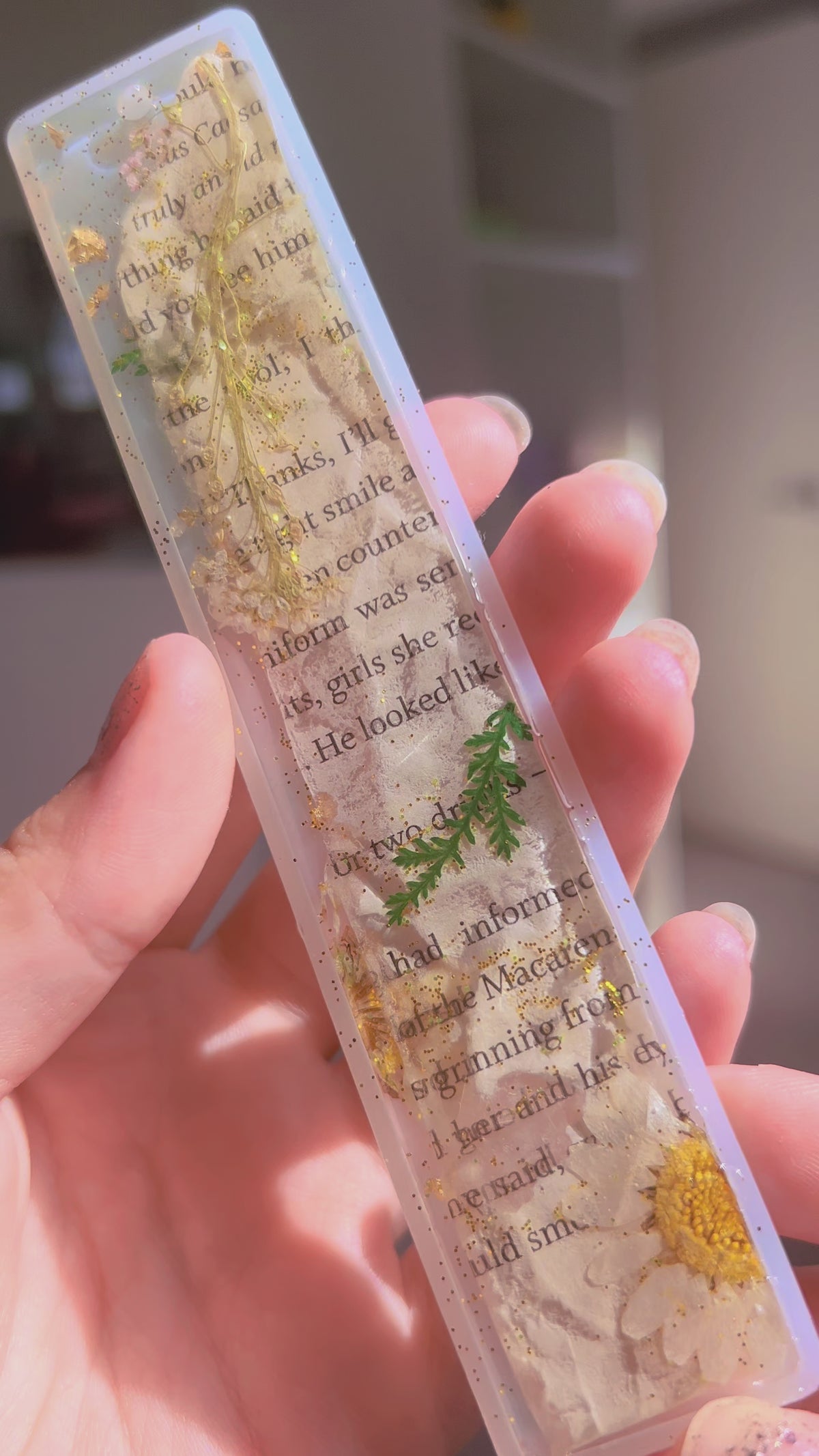 Literary Bloom - Back To School Resin Bookmark - Gift.